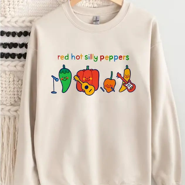 Vintage silly peppers Sweatshirt- unise xSweatshirt -graphic Sweatshirt Menswear Top T-Shirts, Hoodie | DripVista.com