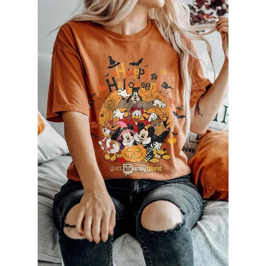 Vintage world Halloween Shirt, Happy Halloween 2024 Shirt, Group Halloween Shirts, Pumpkin Halloween Shirt