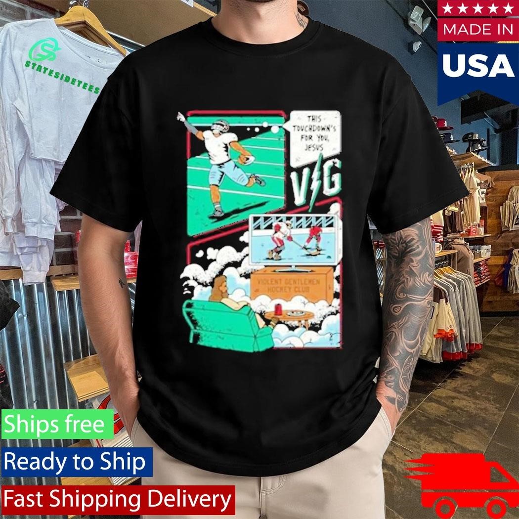 Violent Gentlemen Jesus Watches Hockey Shirt