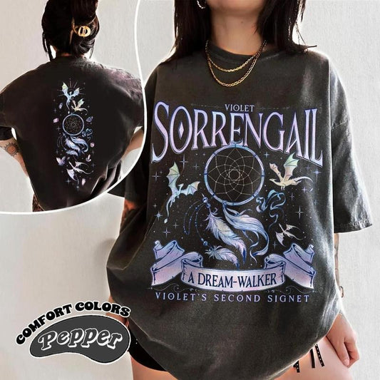Violet Sorengail T-Shirt | Fourth Wing Series | Dragon Rider | Bookish Sweat Gift For Book | Tairn&Andarna | Onyx Storm, Full