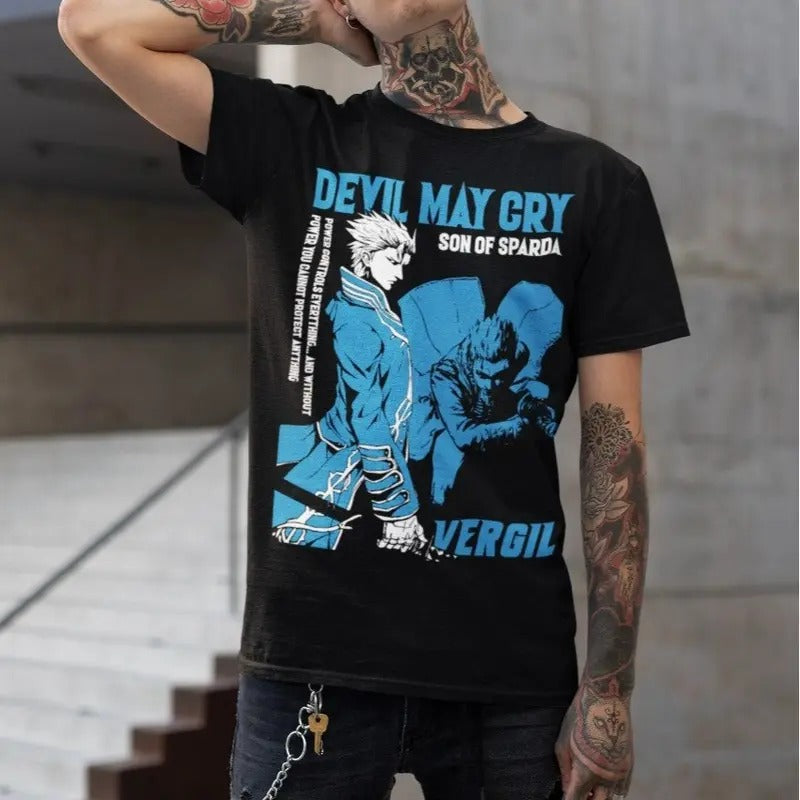 Virgil Devil Trigger May Cry T-Shirt, Anime T-Shirt, Game Shirt, Gift for Anime Fans Hoodie, Sweatshirt | DripVista.com