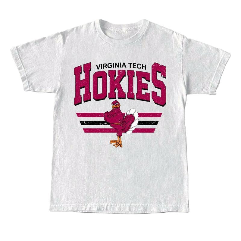 Virginia Tech Hokies Vintage Football NCAA Shirt, Vintage Shirt NCAA, Classic Sport T-shirt, Vintage 90s style top clothing, Unisex graphic Streetwear shirts
