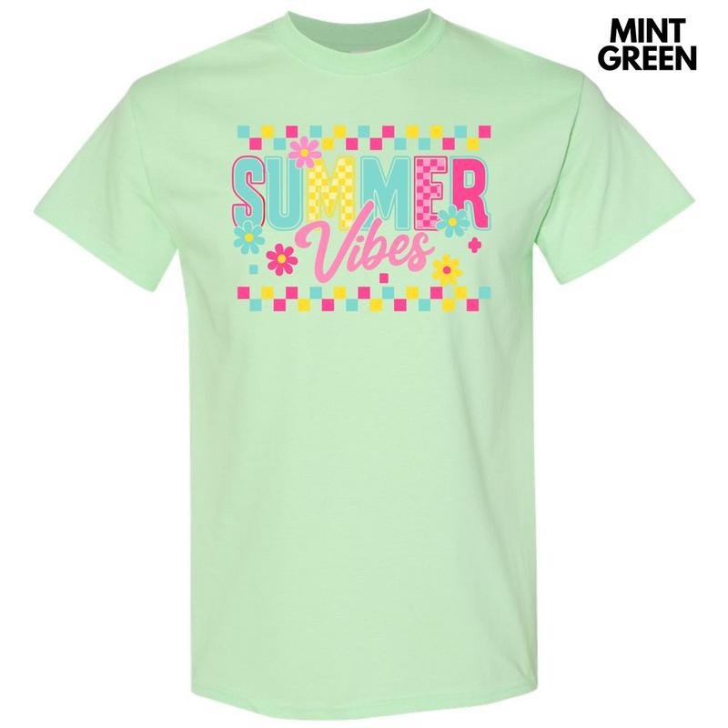 Vivid Color Summer Vibes Gildan Short Sleeve T-Shirt 'NLB' Hoodie, Sweatshirt | DripVista.com
