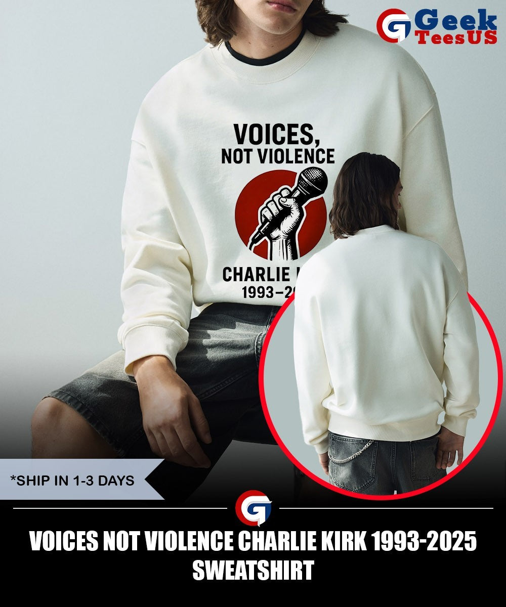 Voices not Violence Charlie Kirk 1993-2025 shirt