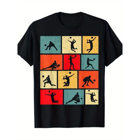 Volleyball men's T-shirt  100% cotton T-shirt Made in USA