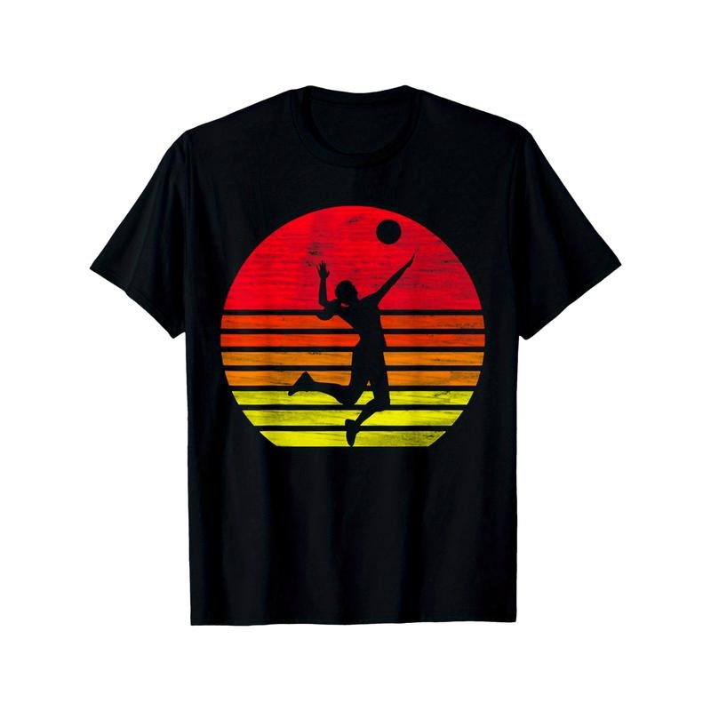Volleyball retro volleyball player T-Shirt made in usa Hoodie, Sweatshirt | DripVista.com