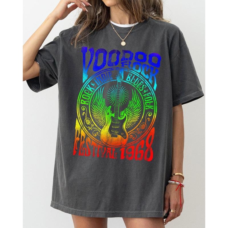 Voodoo Rock Festival, Concert, Music, Festival, Retro Tshirt, Women's Comfort Color Tee, Tshirt Hoodie, Sweatshirt