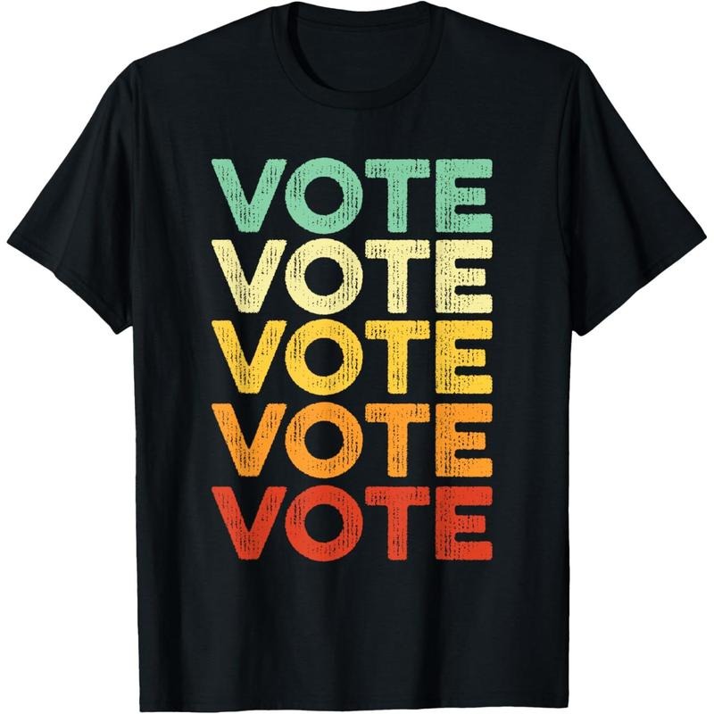 Vote Shirt Women Men Retro Vintage Election 2024 Voter T-Shirt made in usa Hoodie, Sweatshirt | DripVista.com