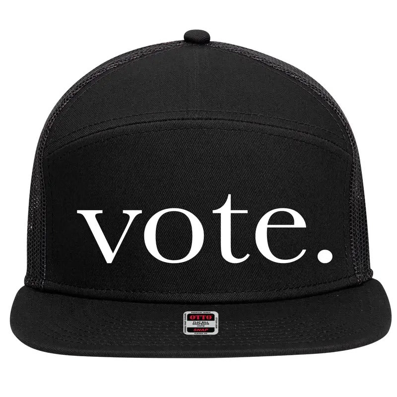 Vote Simple Logo USA Presidential Election United States 7 Panel Mesh Trucker Snapback Hat T-Shirts, Hoodie, Sweatshirt
