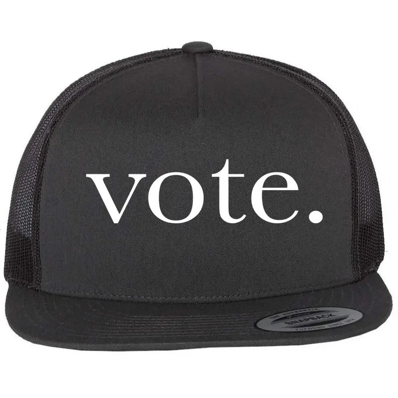 Vote Simple Logo USA United States of America Fight Flat Bill Trucker Hat T-Shirts, Hoodie, Sweatshirt | DripVista.com