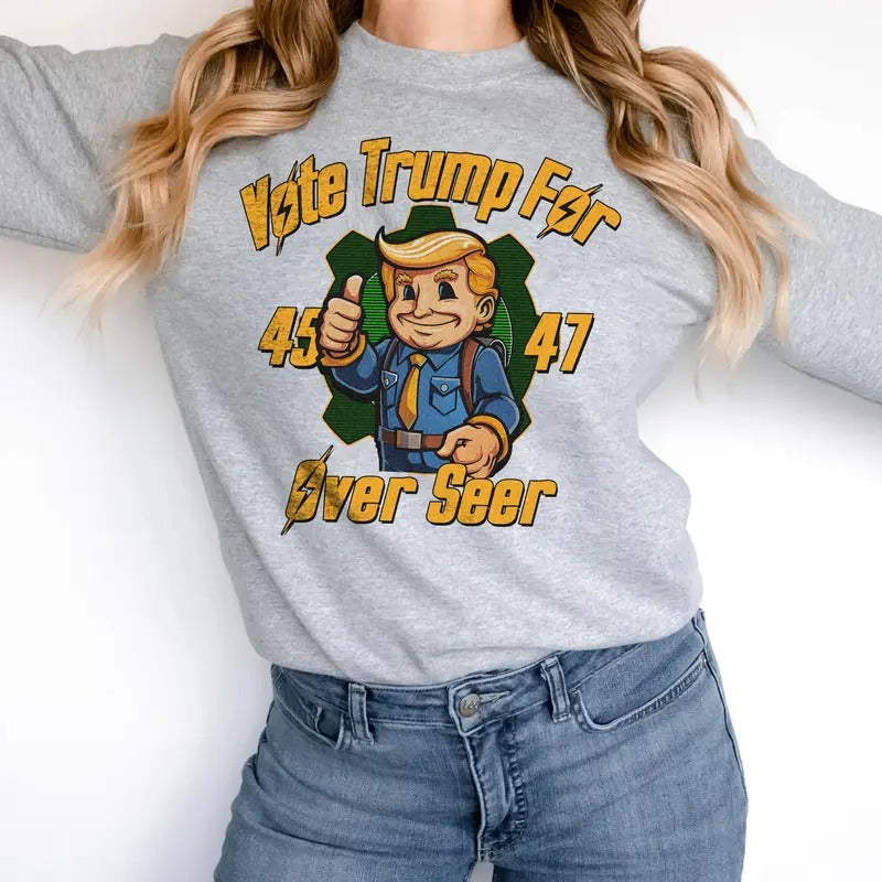 Vote Trump For Over Seer Shirt Sweatshirt Hoodie | DripVista.com