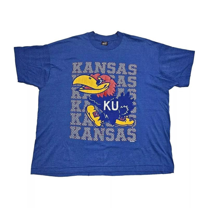 Vtg KU Kansas Jayhawks Shirt Mens , USA BEST Fruit Of The Loom Vintage Unisex T-shirt Sweatshirt Hoodie