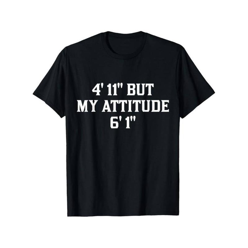 WB shield Foot 11 But My Attitude 6 Foot Swoosh Funny Saying Short Girl T-Shirt Hoodie, Sweatshirt | DripVista.com