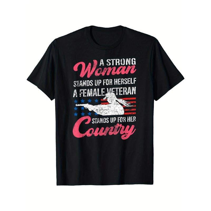 WB shield Strong Woman Stands Up For Herself Female Veteran Soldier T-Shirt style 02 Hoodie, Sweatshirt | DripVista.com