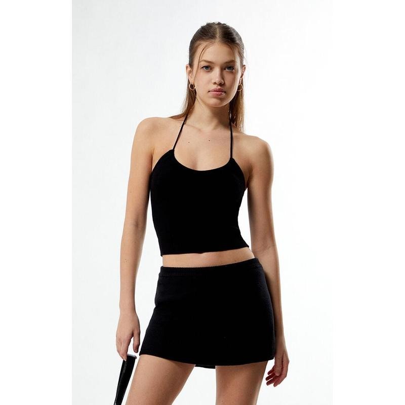 WEWOREWHAT Women's Mini Sweater Skort - Multicolor T-Shirts, Hoodie, Sweatshirt | DripVista.com