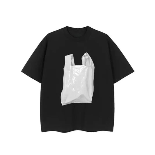 WHITE PLASTIC BAG TEE, WHITE PLASTIC BAG Shirt, WHITE PLASTIC BAG Merch, Funny Shirt, Cute Shirt, Vintage Graphic tee, 2000s vintage tops, gift fot him, gift for her top menswear Underwear Tshirt Streetwear T-Shirt Tropical Round Neck