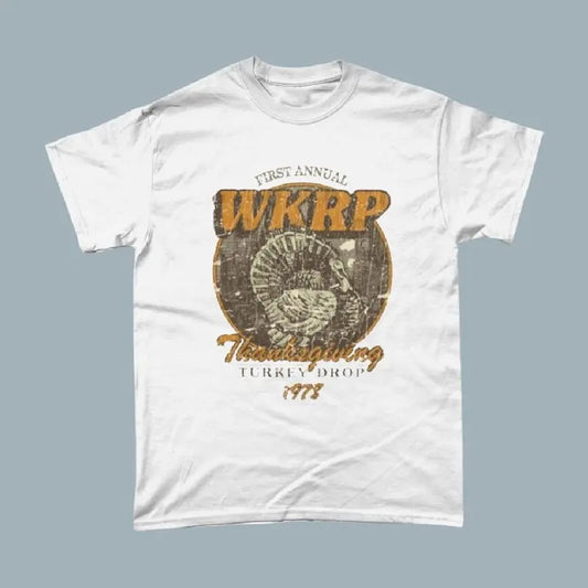 WKRP Turkey Drop 1978 Vintage Tshirt - WKRP in Cincinnati Tee, Thanksgiving Fall Apparel, Autumn Clothing Holiday Tshirt