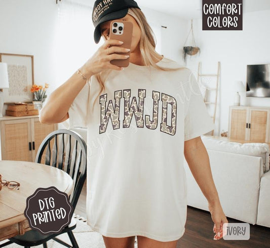 WWJD Comfort Colors, Trendy Women's Religious Tshirt