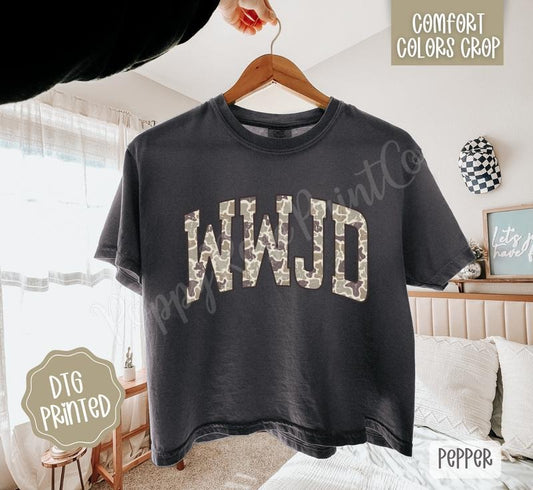 WWJD Cropped Comfort Colors Tee, Trendy Tshirt for Women