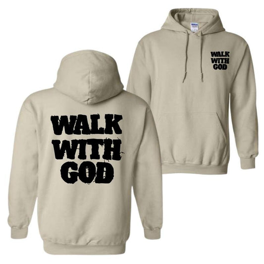 Walk With God Hoodie, Christian Streetwear Aesthetic, Faith Apparel, Casual Trendy Top for Men & Women
