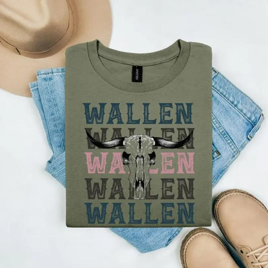 Wallen Shirt, Wallen Bullhead Sweater, Wallen Western Sweatshirt, Cowgirl Wallen Hoodie, Country Music Outfit, western sweatshirts and Hoodie, western outfits women
