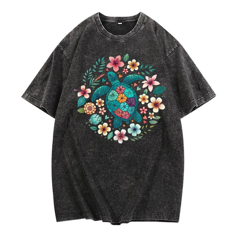 Washed Lightsaber brand - Shirt for Nature Lovers: Flaunt WB shield Beautiful Turtle