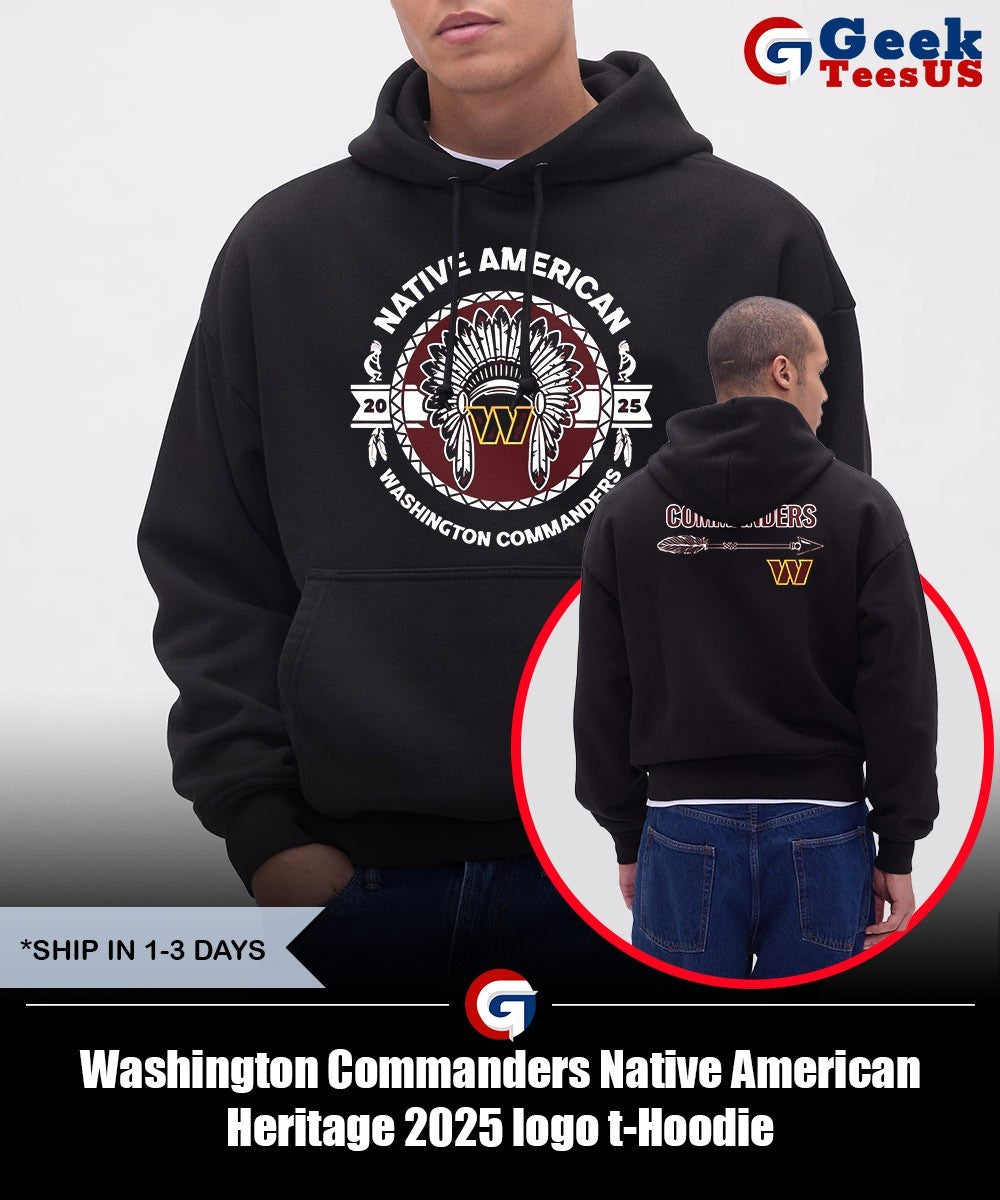 Washington Commanders Native American Heritage 2025 logo t-shirt