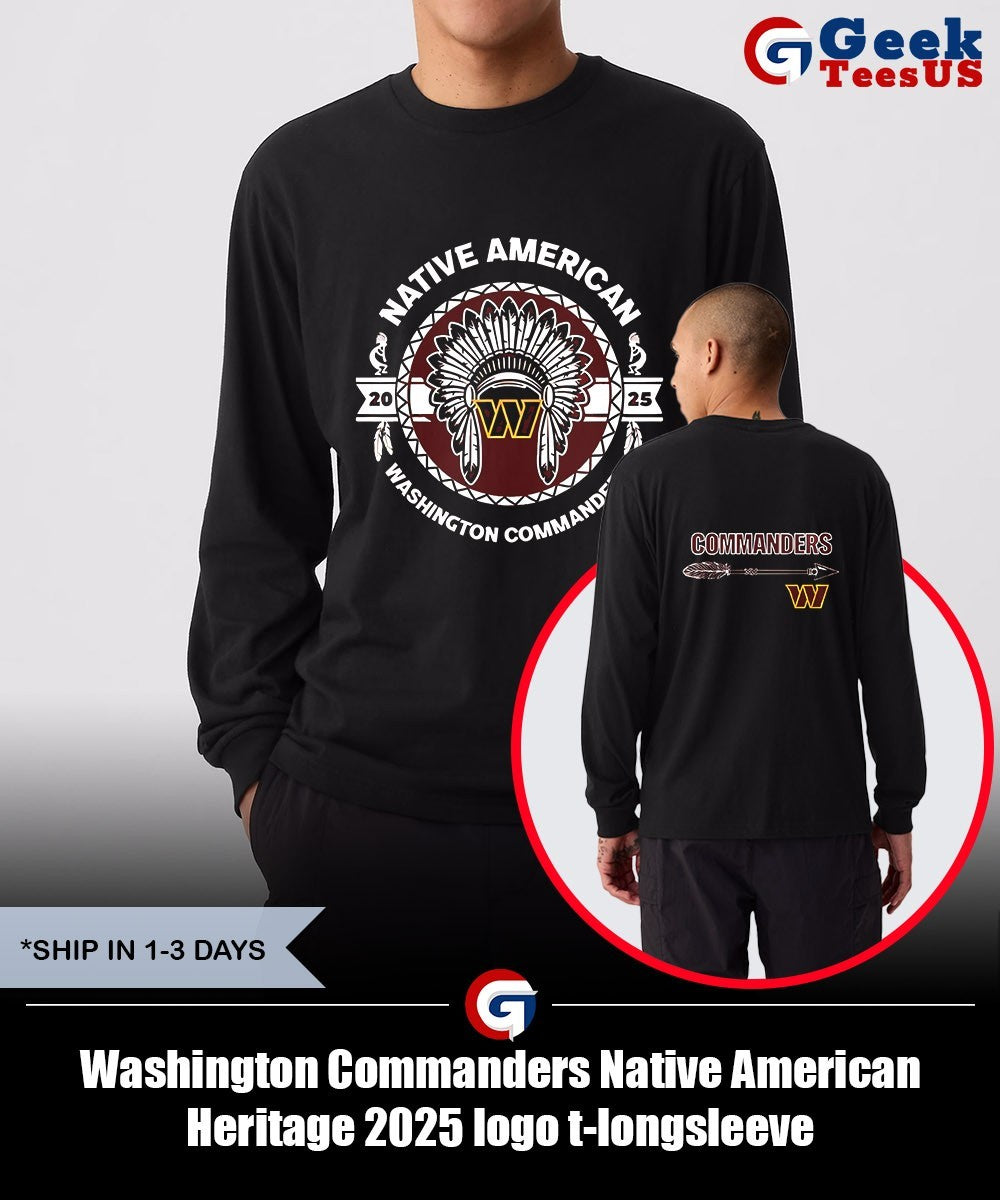 Washington Commanders Native American Heritage 2025 logo t-shirt
