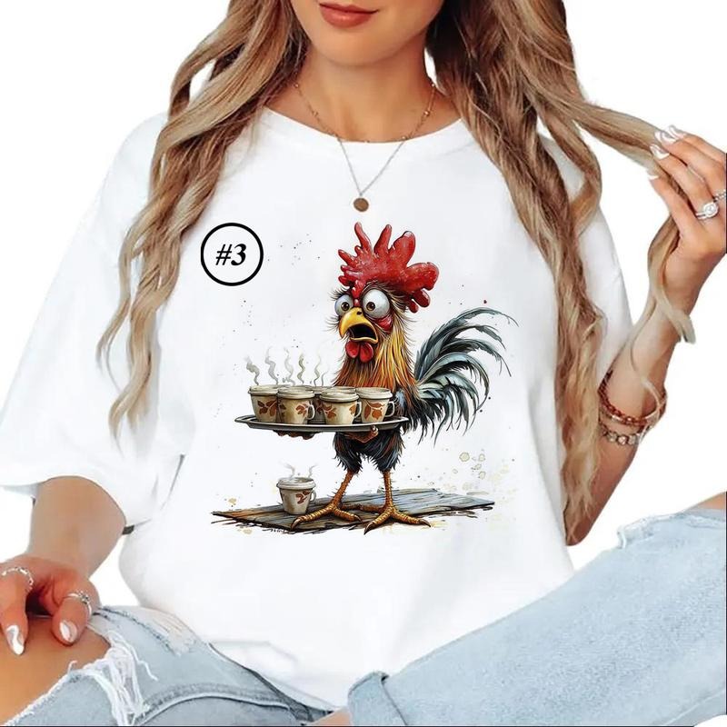 Watercolor Chicken Funny Graphics Chicken Cute Custom T-shirt Sweatshirt Hoodie Unisex 1 | DripVista.com