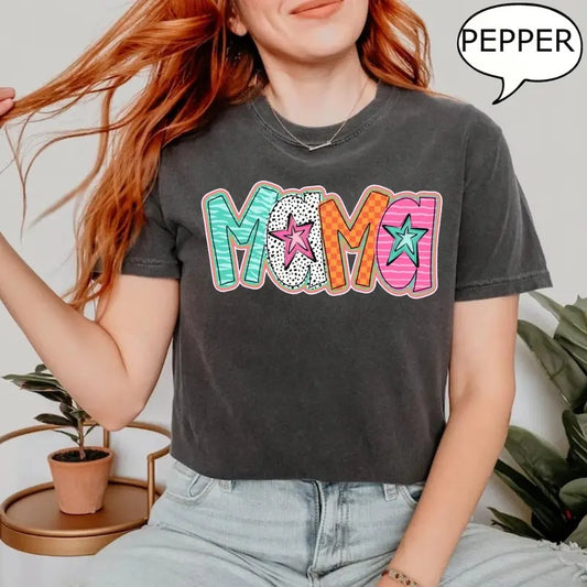 Watercolor Mama Shirt, Mother's Day Gift, Star Mama T-Shirt, New Mama Gift, Gift For Mom, Top Womenwear