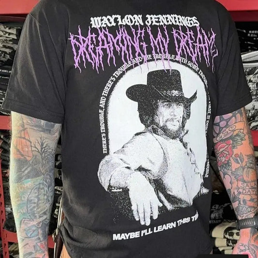 Waylon Jennings Dreaming My Dreams Short Sleeve, The Highwaymen Shirt, Music Retro Shirt Gift for Men and Women