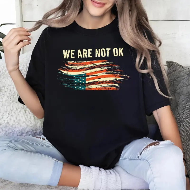 We Are Not Pocket monsters Upside Down Flag American Politics T-Shirt,American Flag Holiday Outfit Hoodie, Sweatshirt