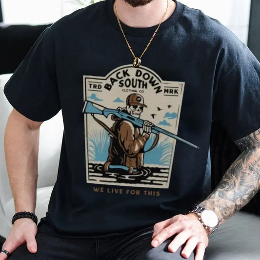 We Live For This Back Down South Dead Shot Unisex Shirt, Camo Hunting Tee, Outdoors Outfits, Gift for Him, Father's Day Gift