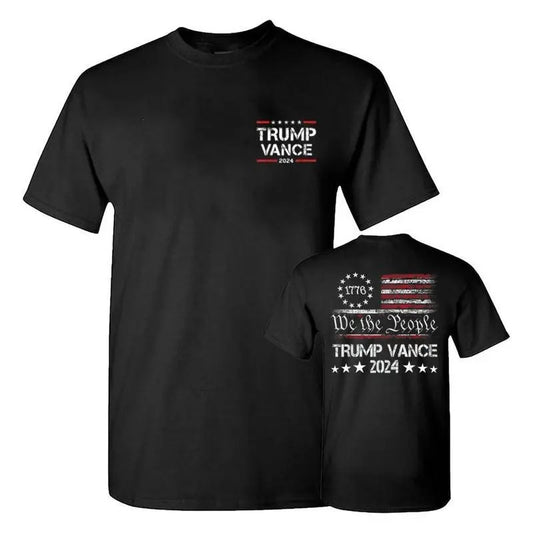 We The People Trump Vance 2024 Shirt, Trump Vance 2024 President Shirt, Trump Supporter Re-Election T-Shirt, Trump Supporters Unisex Cotton 2 Sides Shirt, Gift For Trump Fans, Full Colors, Full Sizesstyle{n002}2
