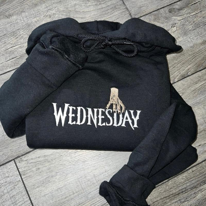 Wednesday embroidered sweater T-Shirts, Hoodie, Sweatshirt | DripVista.com