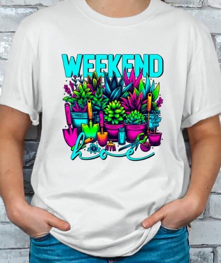 Weekend Hoe Gardening T-shirt Top Womenswear Hoodie, Sweatshirt | DripVista.com