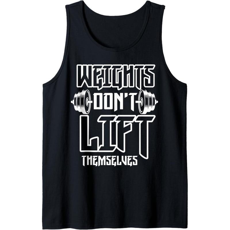 Weight Don't Lift themselves Funny Weight Lifting Tank Top Made in USA T-Shirts, Hoodie, Sweatshirt | DripVista.com