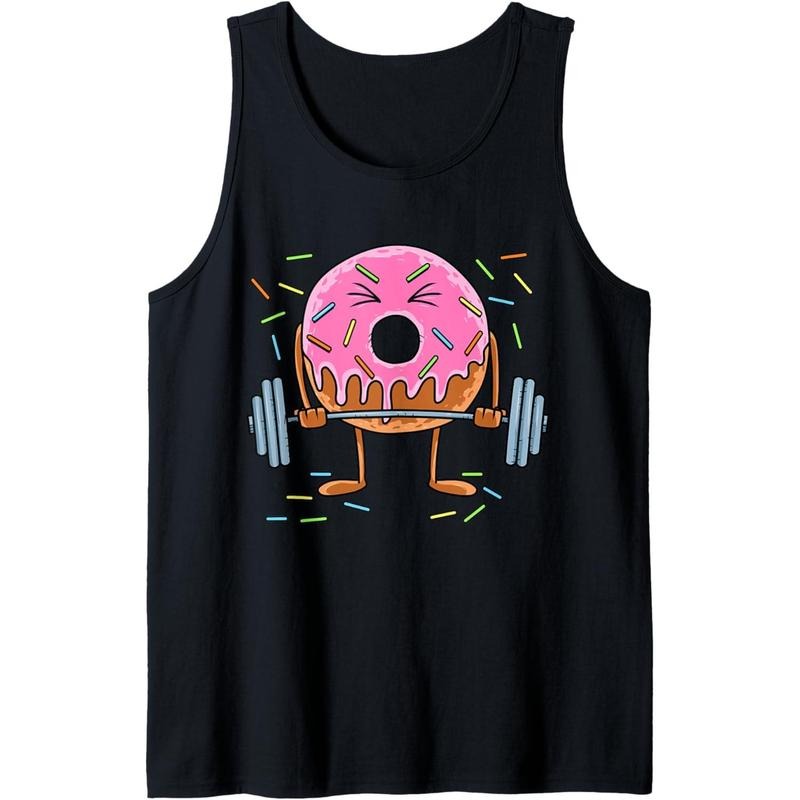 Weightlifing - Funny Fitness Workout Gym Donut Lover Tank Top Made in USA T-Shirts, Hoodie, Sweatshirt | DripVista.com