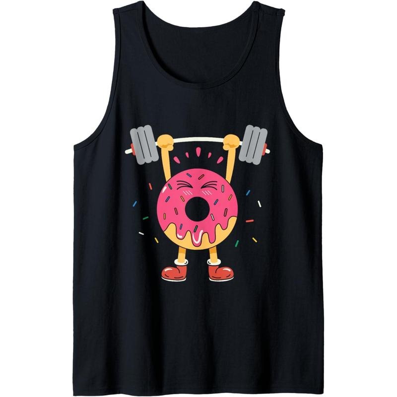 Weightlifting Funny Fitness Workout Gym Donut Lover Gift Tank Top made in usa T-Shirts, Hoodie, Sweatshirt | DripVista.com
