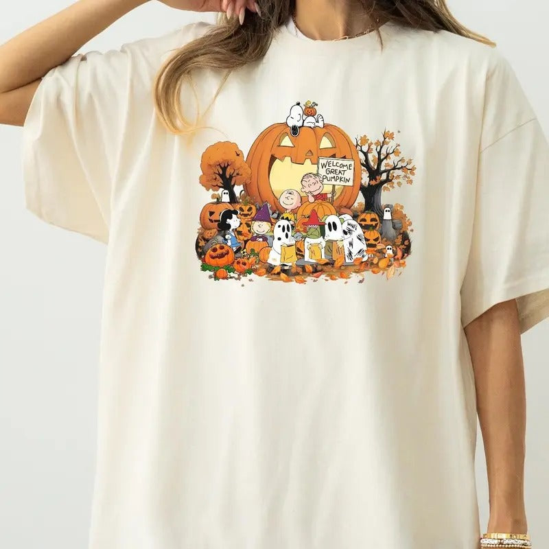 Welcome Great Pumpkin Sweatshirt Tshirt, Halloween Shirt Hoodie | DripVista.com