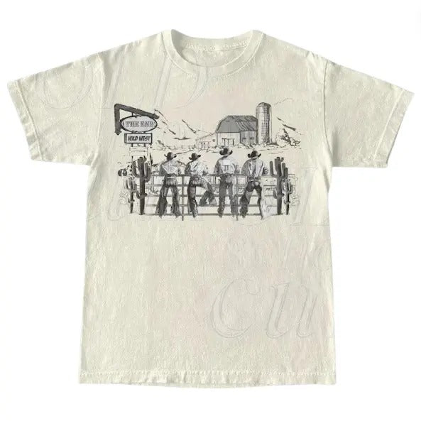 Western Cowboy Vintage T-Shirt, Retro Cowboys Graphic Shirt, Vintage Wild West Unisex Shirt, The End, Western Gift, Y2k...