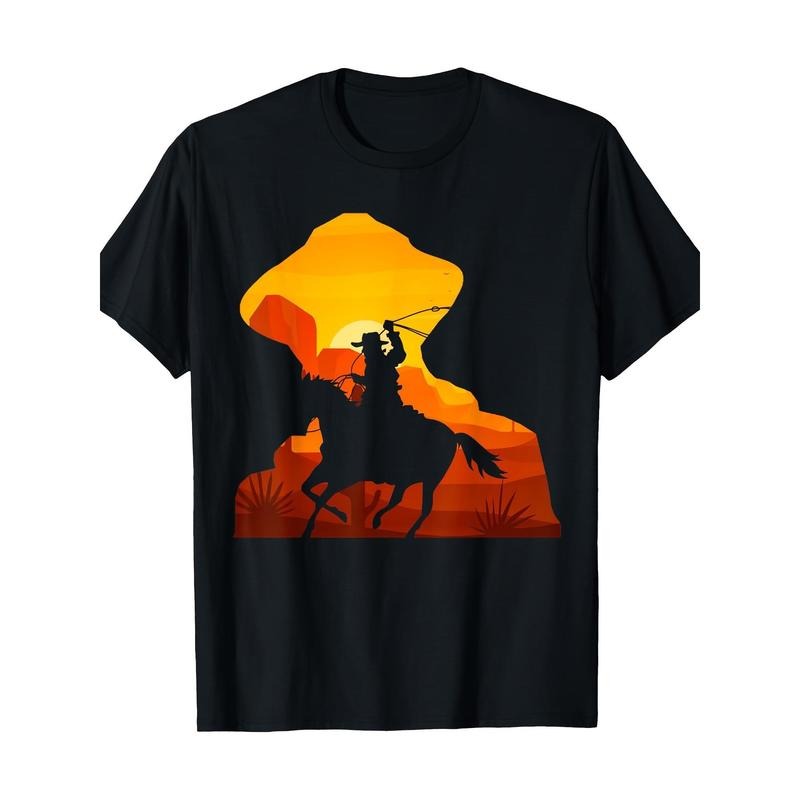 Western Denim T-shirt 100% cotton T-shirt Made in USA Hoodie, Sweatshirt | DripVista.com