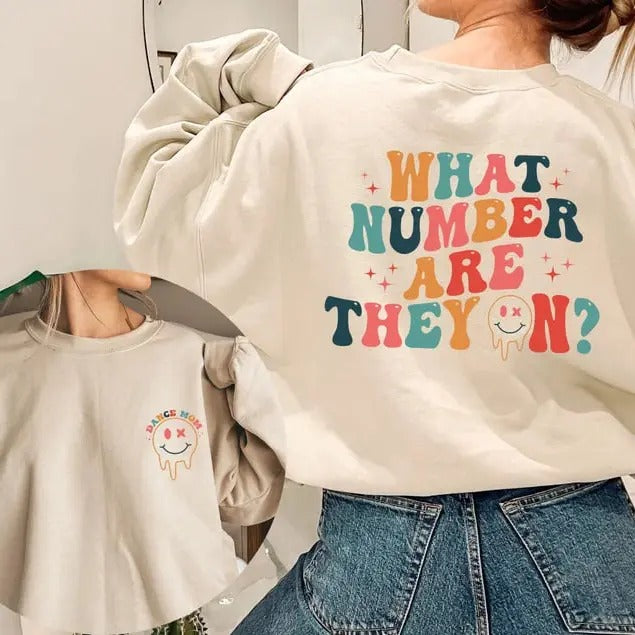 What Number Are They On Sweater, Retro Dance Mom Sweater, Competition Dance Mom Hoodie, Mom Tee, Dance Mom Life, Dance...