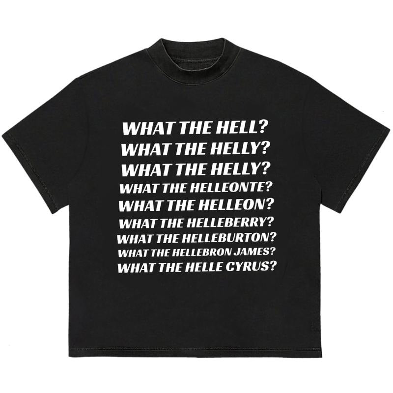 What The Hell T-Shirt Stylish Gift for Her Relaxed Fit Retro Graphic Tee Hoodie, Sweatshirt | DripVista.com