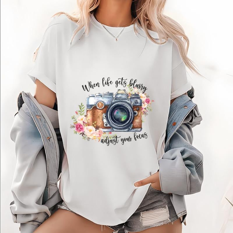When Life Gets Gloomy, Adjust Your Focus, Cute, Trendy Heat Transfer for T-Shirts, Ready Hidden leaf ninja Press style 02...