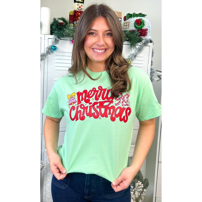 Whimsy Merry Christmas Graphic T-Shirt Hoodie, Sweatshirt | DripVista.com