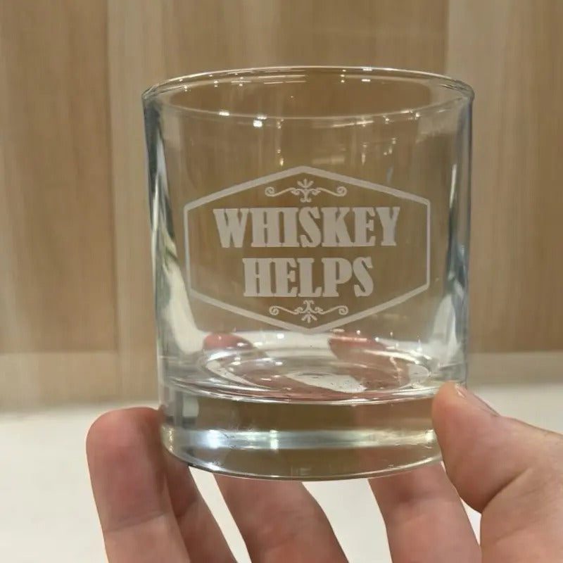 Whiskey Helps 10.5 oz Rocks Glass T-Shirts, Hoodie, Sweatshirt | DripVista.com
