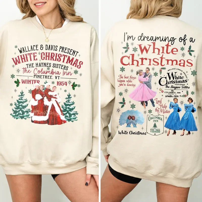 White Christmas Movie 1954 Shirt, Haynes Sisters Sweatshirt, Columbia Inn Shirt, Funny Xmas Tee, Gift For Winter Season, Holiday Gift