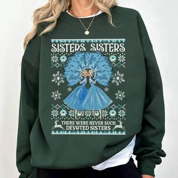 White Christmas Movie Ugly Christmas Sweatshirrt T-Shirts, Hoodie, Sweatshirt | DripVista.com