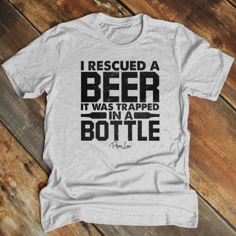FLASH SALE | I Rescued A Beer Apparel, Printed In The USA, Tee Blue / Ash / Military Gree / Turf Green / White, #mensapparel #dads #blackprint